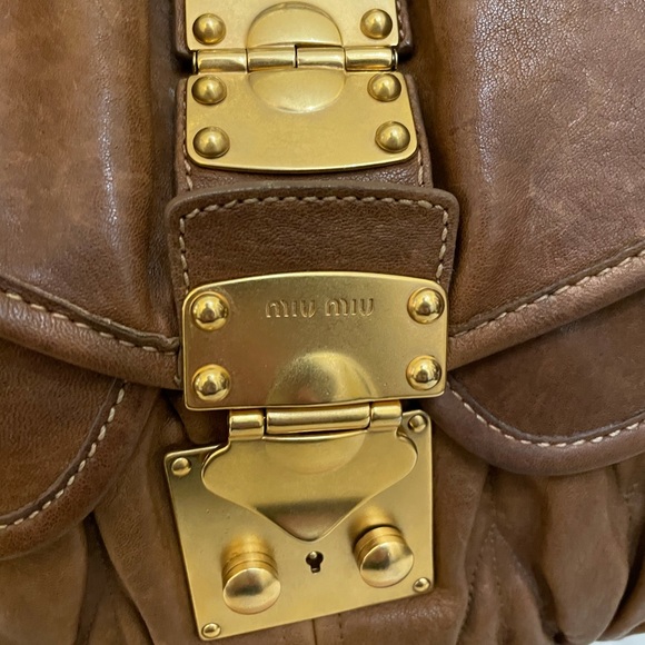 MIU MIU Metalese  Nappa two way bag. 💯 authentic - Picture 3 of 11